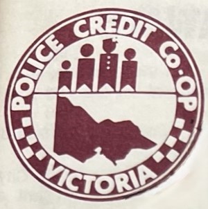 Logo of the Police Credit Co-op (now BankVic) in 1980.