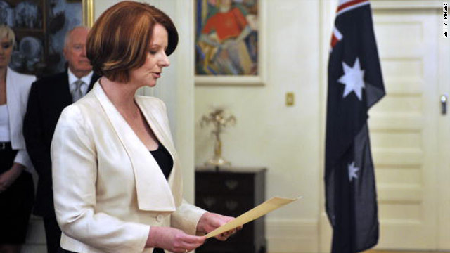 Julia Gillard became prime minister of Australia in 2010.